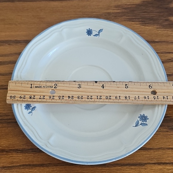 Brick Oven Stoneware Blue Floral Teacup and Saucer - Picture 8 of 8